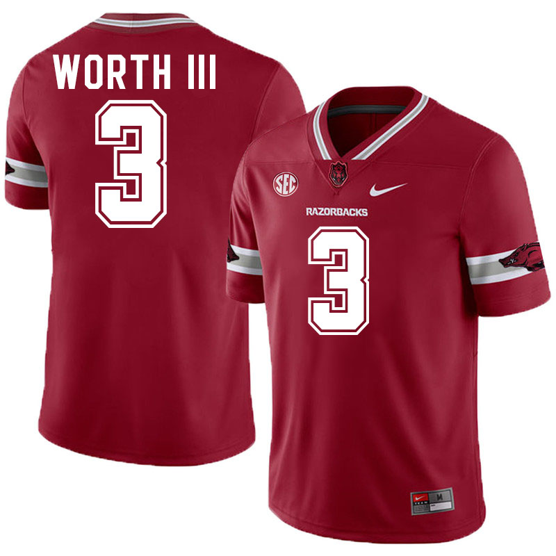 #3 Larry Worth III Arkansas Jersey,Arkansas Razorbacks College Football Jerseys Stitched-Alternate  #3 Larry Worth III Arkansas Jersey,Arkansas Razorbacks College Football Jerseys Stitched-Alternate
